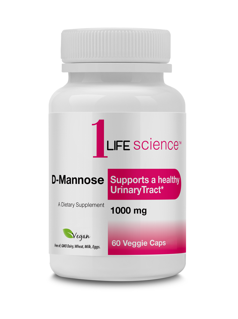 D MANNOSE 1000mg 60 Veggie Capsules - 1 Life Science